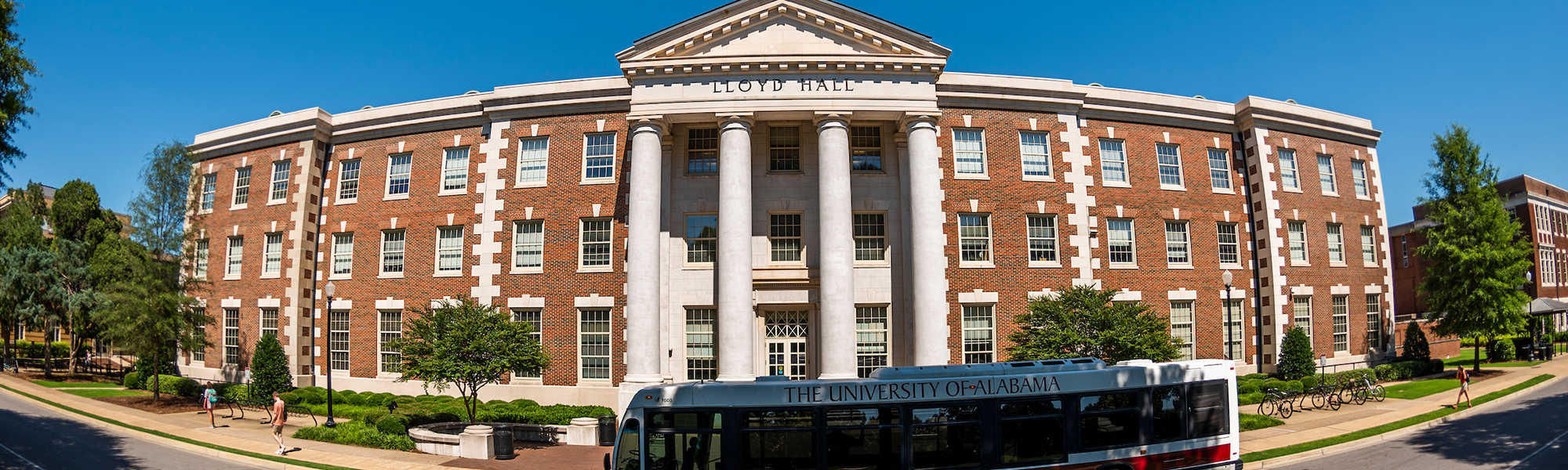 front of Lloyd Hall, where the Writing Center is located